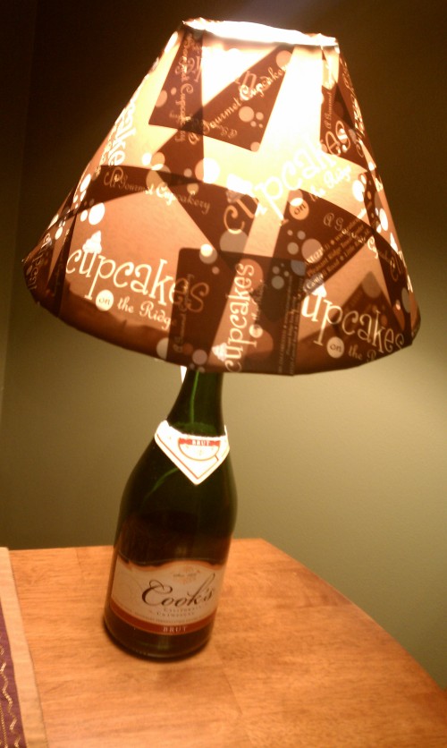 champagne bottle lamp